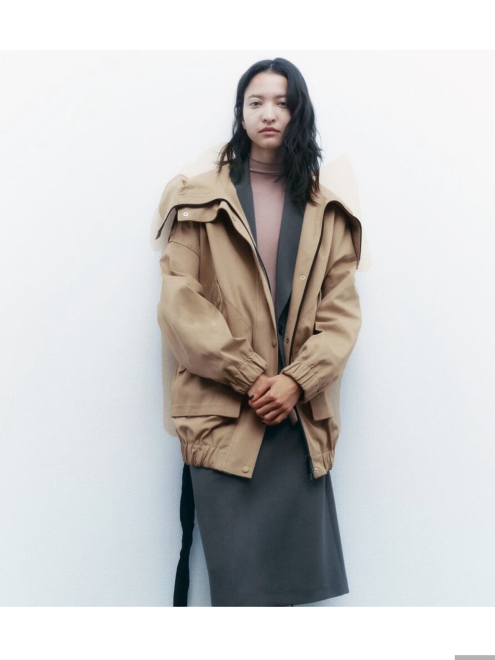 ZARA OVERSIZED COTTON PARKA 2205|303 SIZE S
